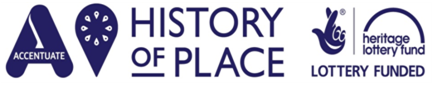 Accentuate History of Place logo and Heritage Lottery Fund logo